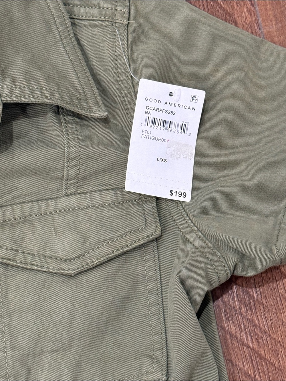Good American Fatigue Green Utility Jumpsuit